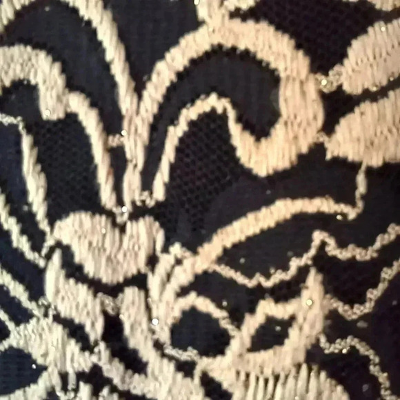 Lace sequin classy black cocktail dress - Picture 8 of 10